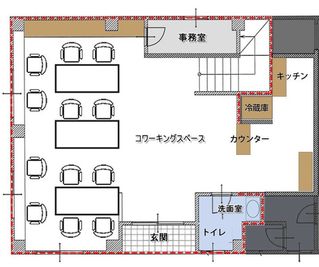 ASSOBO（あざみ庵） アザミ庵　ASSOBO コワーキングスペースの間取り図