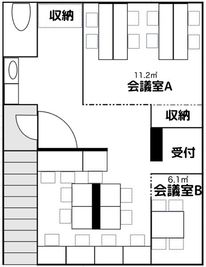 田無駅徒歩3分（個室＆会議室A）OK西東京 会議室A【レンタル個室＆会議室】の間取り図