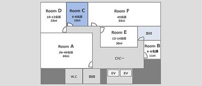 フロアー全体間取り - Esta青山 Esta青山　RoomCの間取り図