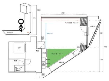 G-studio 【スタジオ メンテナンス中】白ホリゾント スタジオの間取り図