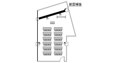 x(閉鎖)スター貸会議室 銀座 カンファレンスルーム2Aの間取り図