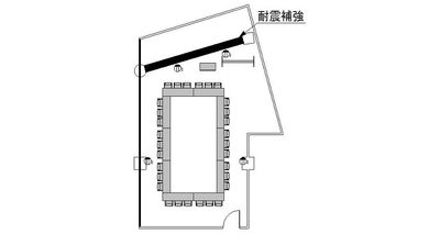 x(閉鎖)スター貸会議室 銀座 カンファレンスルーム2Aの間取り図