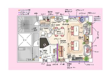 １フロア１室(^^♪
３６㎡でゆったり寛げます✨ - パーティースペースMACARON レンタルスペースの間取り図