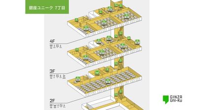 フロアマップ - 銀座ユニーク貸会議室7丁目店 N302の間取り図
