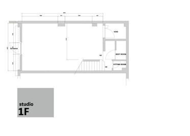 1F 間取り図 - レイヤーズスタジオ 1F スタジオの間取り図