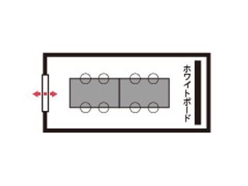 自習室うめだの貸し会議室　３ビル ２階４８号室の間取り図