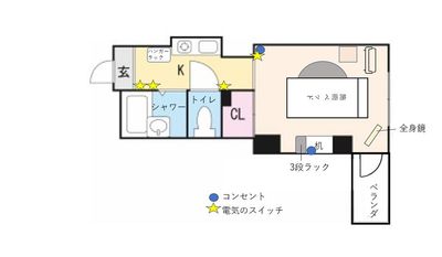 間取り図です - レンタルサロン ACE京都河原町店 レンタルサロンACE 京都河原町店の間取り図