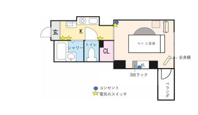 間取り図です - レンタルサロン ACE京都河原町店 レンタルサロンACE 京都河原町店の間取り図