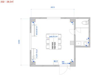 TIME SHARING 小伝馬町 ミマツビル202_図面 - 【閉店】TIME SHARING 小伝馬町 ミマツビル 【閉店】202の間取り図