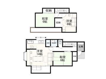 間取り建物内 - 1173OFFICE（イイナミオフィス）の間取り図