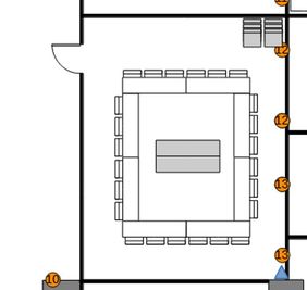 RoomE レイアウト図 - 【リロの会議室】コンフォート新宿 【リロの会議室】コンフォート新宿　RoomEの間取り図