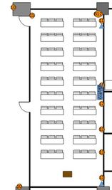 RoomD+E　レイアウト図 - 【リロの会議室】コンフォート新宿 【リロの会議室】コンフォート新宿　RoomD+Eの間取り図