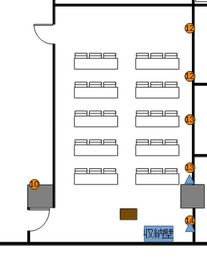 RoomE+F　レイアウト図 - 【リロの会議室】コンフォート新宿 【リロの会議室】コンフォート新宿　RoomE+Fの間取り図