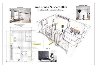 間取り図 - 【大阪・森ノ宮駅3分】LIVE配信ができるnino studio nino studio 大阪・森ノ宮の間取り図