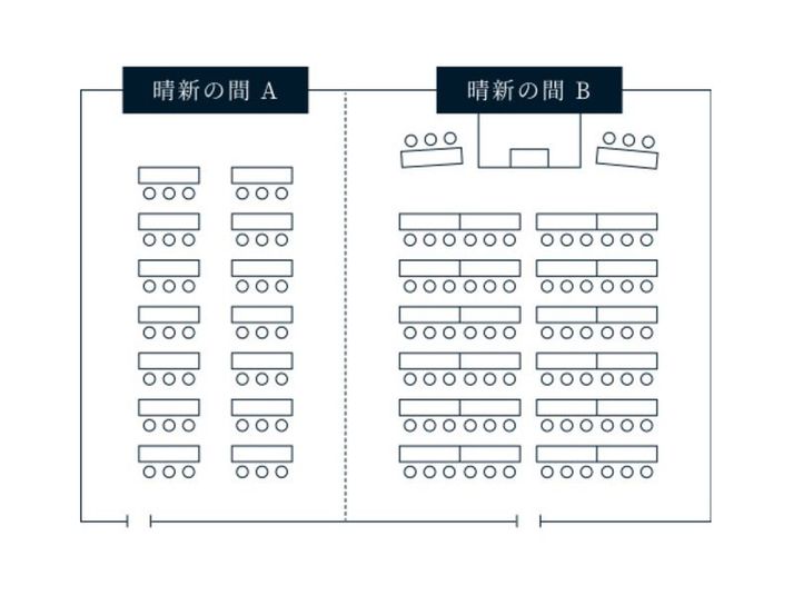 晴新の間A＋B（204平米・最大200名） - ゆとりろ磐梯熱海