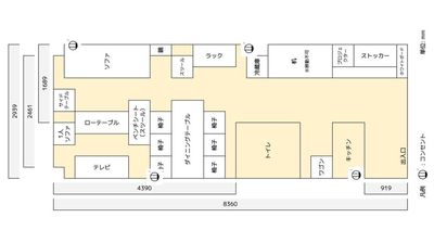 Colormell（カラメル）恵比寿東口2号店 パーティ・撮影・会議・その他［〜12名］の間取り図