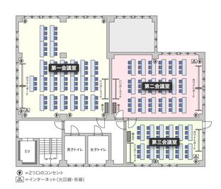 鶴見駅前ホール【加瀬の貸し会議室】 第二会議室の間取り図