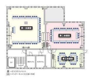 鶴見駅前ホール【加瀬の貸し会議室】 第二会議室の間取り図