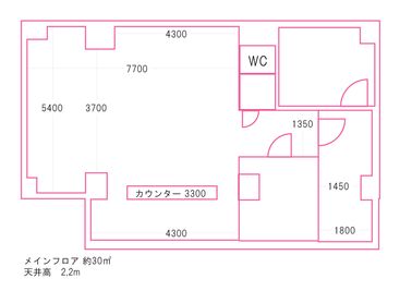 吉祥寺eos BASEMENT 吉祥寺駅北口のレンタルスペースの間取り図