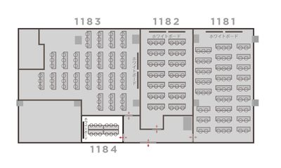 自習室うめだの貸し会議室　１ビル １１８４号室の間取り図