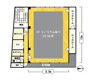 Omuraisu　Studio おむらいす　すたじおの間取り図