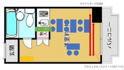 【レンタル会議室】横浜西口コミュニケーションスペース（CS） 横浜駅徒歩3分のゆったり会議室[15]の間取り図