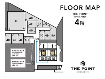 THE POINT エキニア横浜 THE POINT 横浜｜ルーム『4E』の間取り図