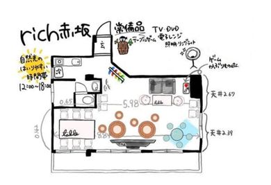 リノスペrich赤坂【港区】レンタルスペース 《人数変動プラン》リノスぺrich赤坂【最大40名】の間取り図