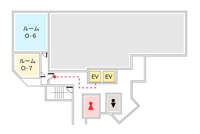 新大阪駅前の貸し会議室『新大阪セミナーオフィス』ルームＯ-６、７ 新大阪セミナーオフィス　会議室ルームＯ-６の間取り図