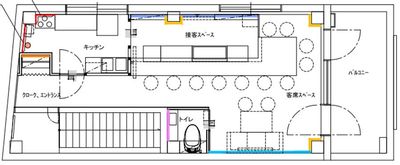 間取り図 - カラオケBarうたたね　荻窪店 カラオケ付きレンタルスペースの間取り図