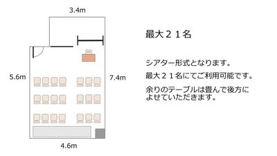 新大阪セミナーオフィスＯ-１～３ ルームＯ-3の間取り図