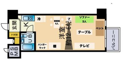 YFDレンタルスペース渋谷の間取り図