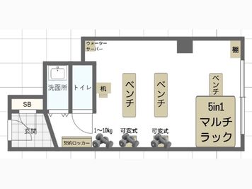 間取り図です。 - MARO'S GYM〜まろじむ〜 レンタルジムの間取り図