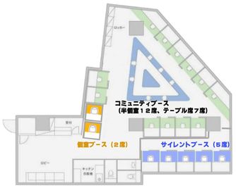 フロアマップ - fabbit狛江 個室ブース０１の間取り図