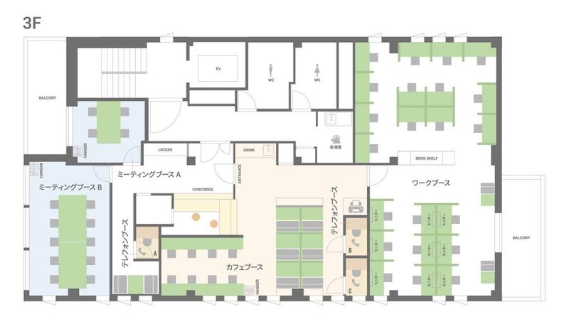 WEB会議・通話専用個室(テレフォンブースA) - BIZcomfort名古屋太閤通口