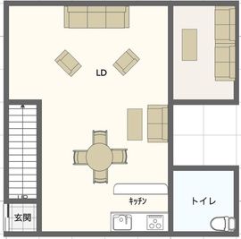 アトリエ キッチン、調理設備完備のリノベ済み古民家の間取り図