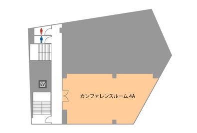 x(閉鎖)TKPスター貸会議室 立川 カンファレンスルーム4Aの間取り図