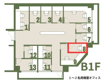Colony#15高田馬場 【1名部屋】個室ドロップイン №8の間取り図