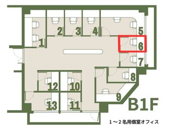 Colony#15高田馬場 【1名部屋】個室ドロップイン №6の間取り図