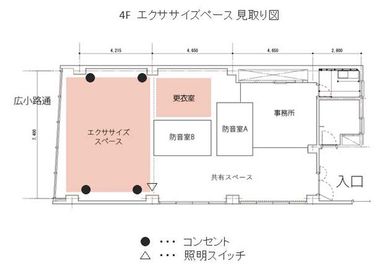 レンタルスペースALBE 名駅エクササイズペースの間取り図