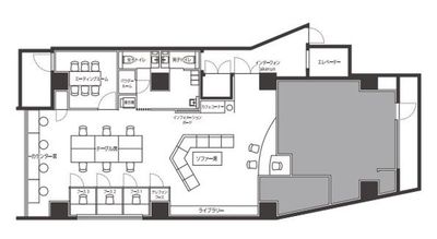 GAKUYA内の間取り図 - シェアスペースGAKUYA レンタルスペース・コワーキングスペースの間取り図