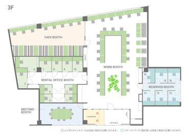 BIZcomfort南町田 コワーキングスペースの間取り図