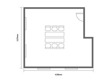 みんなの貸会議室　那覇泉崎店 泉崎403会議室[定員6+α]の間取り図