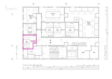 フロア見取図 - 四ツ谷ビジネスラウンジ（六番町） 会議室01の間取り図