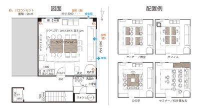 レンタルスペース 大久保401　配置図 - 🌳新大久保駅6分のレンタルスペース レンタルスペース 大久保401の間取り図