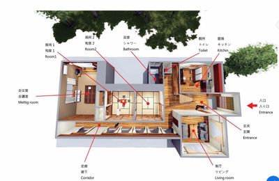 皎月山荘 撮影・ロケ地の間取り図