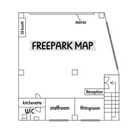 多目的スペース　フリーパーク レンタルスタジオの間取り図