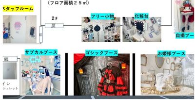 フロア面積２５㎡ - フォトスタジオMOMO 格安コスプレ撮影（フォトスタジオMOMO）YouTube・オタ活の間取り図