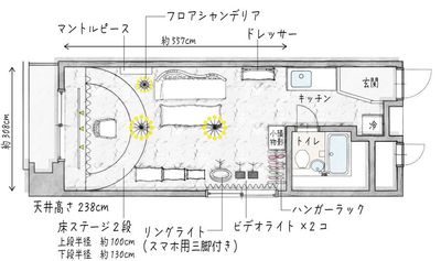 シンデレラフォトスタジオ The Wedding 博多の間取り図