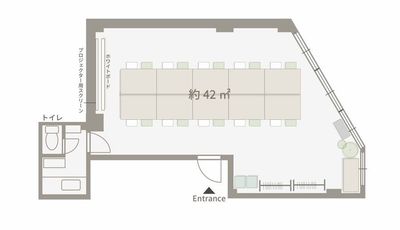 懇親会レイアウト（最大24人） - たまりば飯田橋 Station Front たまりば飯田橋 パーティ利用プランの間取り図